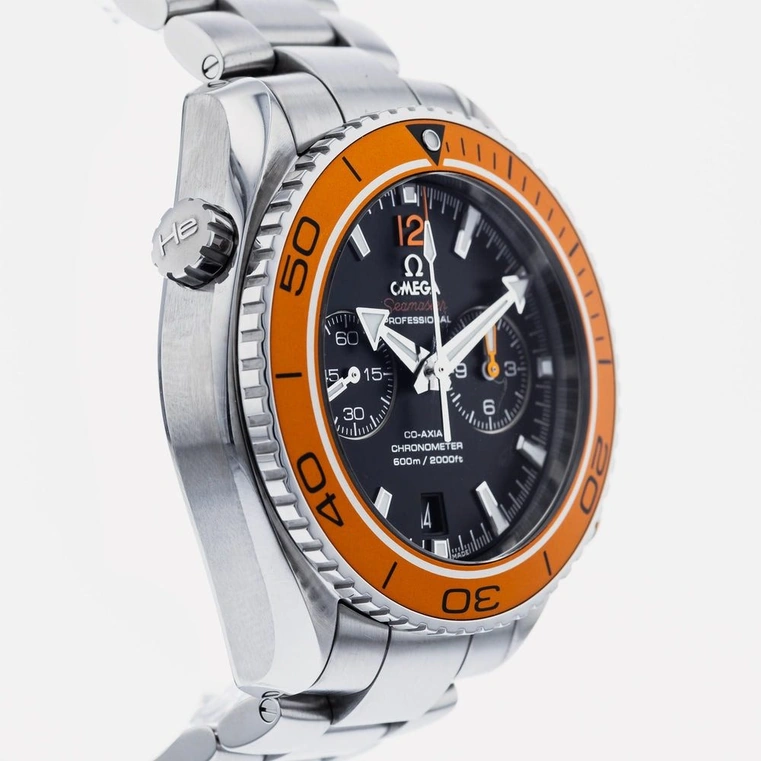 Omega Watch For Men - Seamaster Planet Ocean 600M Chronograph, 45.5 mm, Steel on Steel, Black Dial - Ref. 232.30.46.51.01.002