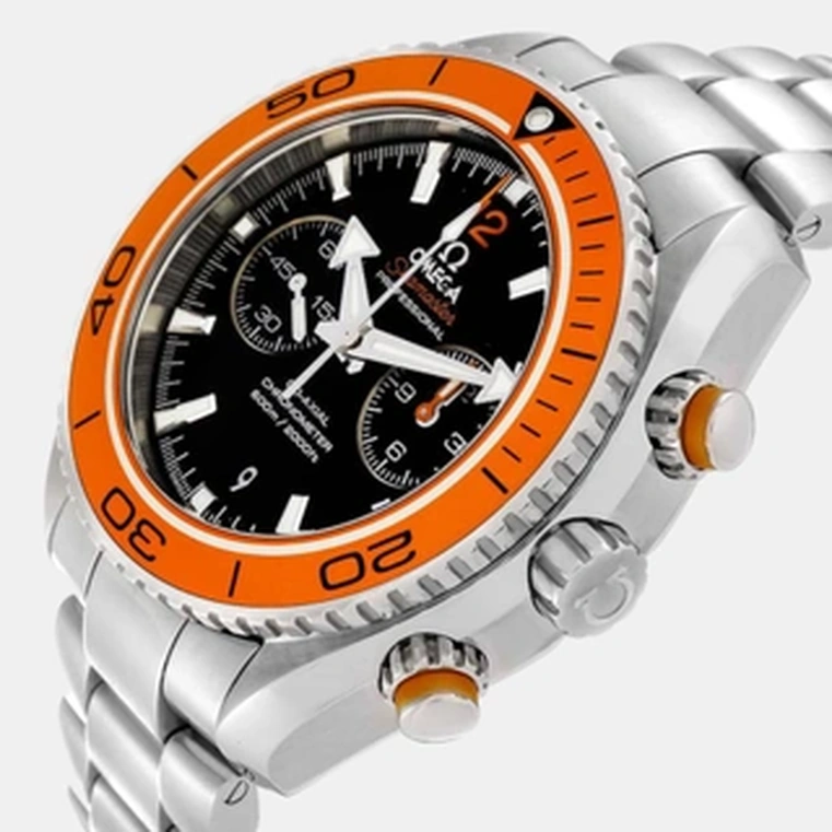 Omega Watch For Men - Seamaster Planet Ocean 600M Chronograph, 45.5 mm, Steel on Steel, Black Dial - Ref. 232.30.46.51.01.002