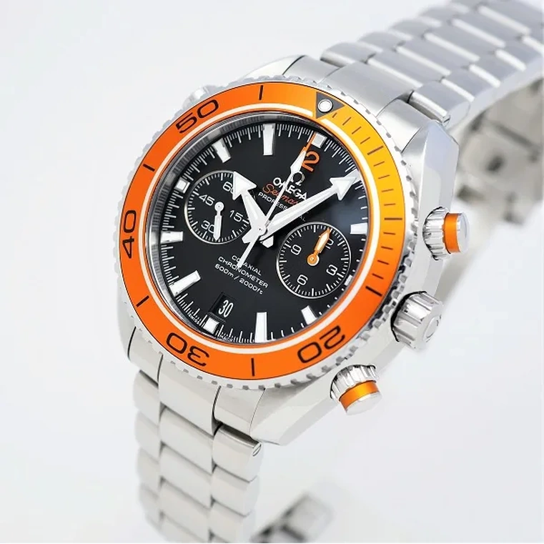 Omega Watch For Men - Seamaster Planet Ocean 600M Chronograph, 45.5 mm, Steel on Steel, Black Dial - Ref. 232.30.46.51.01.002