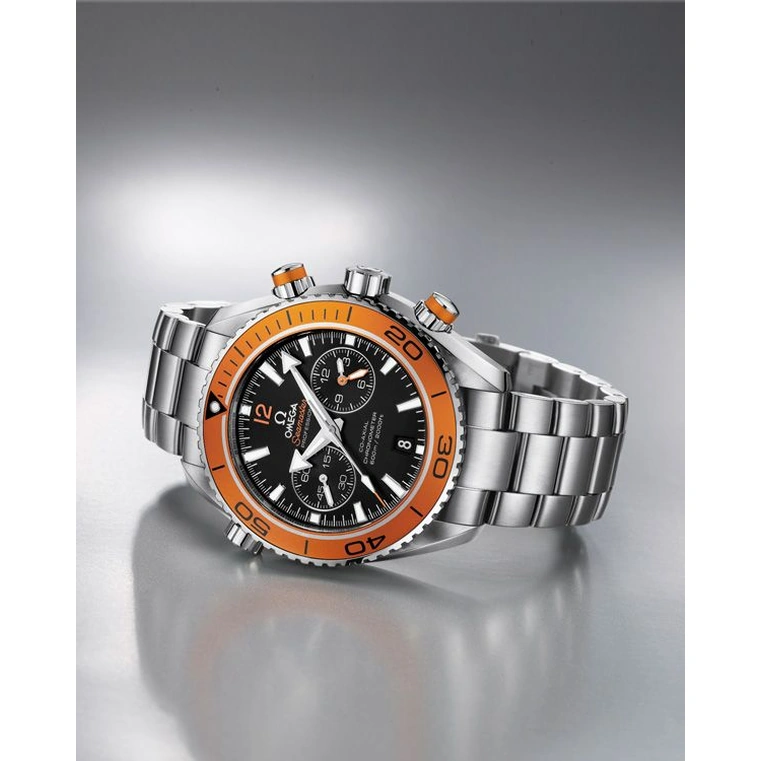 Omega Watch For Men - Seamaster Planet Ocean 600M Chronograph, 45.5 mm, Steel on Steel, Black Dial - Ref. 232.30.46.51.01.002