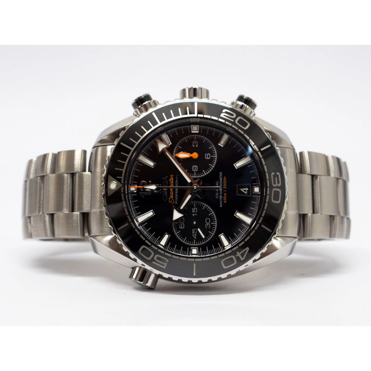 Omega Watch For Men - Seamaster Planet Ocean 600M Chronograph, 45.5 mm, Steel, Black Dial - Ref. 215.30.46.51.01.001
