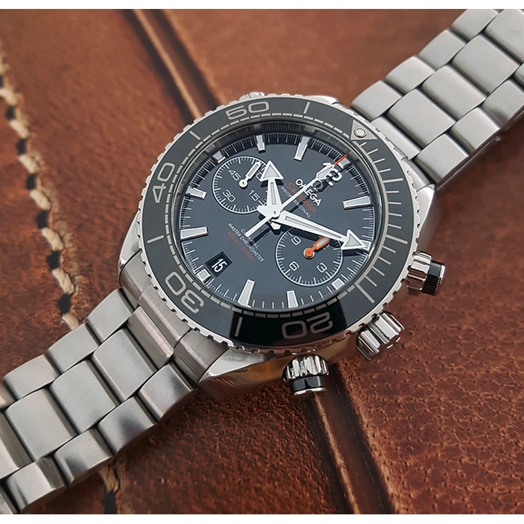 Omega Watch For Men - Seamaster Planet Ocean 600M Chronograph, 45.5 mm, Steel, Black Dial - Ref. 215.30.46.51.01.001