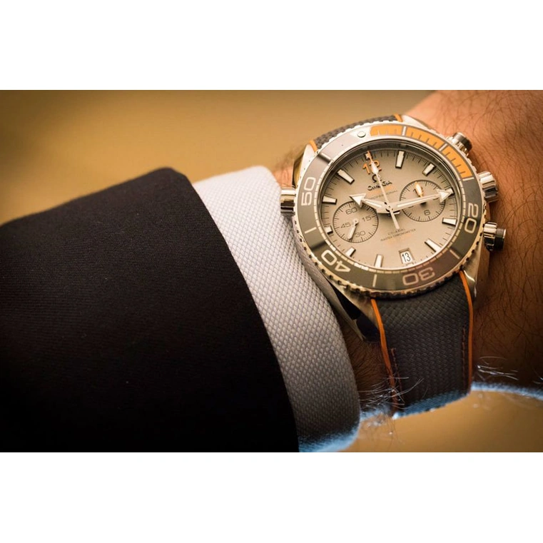 Omega Watch For Men - Seamaster Planet Ocean 600M Chronograph, Titanium, Black Dial - Ref. 215.92.46.51.99.001