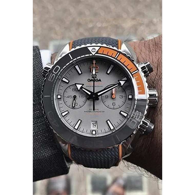 Omega Watch For Men - Seamaster Planet Ocean 600M Chronograph, Titanium, Black Dial - Ref. 215.92.46.51.99.001