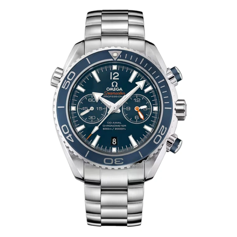 Omega Watch For Men - Seamaster Planet Ocean 600M Chronograph, Titanium, Blue Dial - Ref. 232.90.46.51.03.001