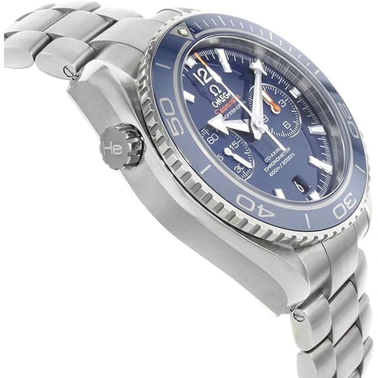 Omega Watch For Men - Seamaster Planet Ocean 600M Chronograph, Titanium, Blue Dial - Ref. 232.90.46.51.03.001
