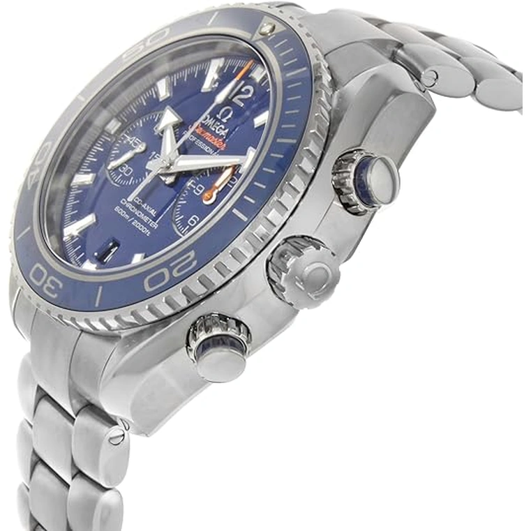 Omega Watch For Men - Seamaster Planet Ocean 600M Chronograph, Titanium, Blue Dial - Ref. 232.90.46.51.03.001