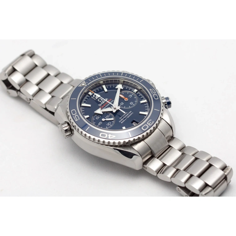 Omega Watch For Men - Seamaster Planet Ocean 600M Chronograph, Titanium, Blue Dial - Ref. 232.90.46.51.03.001