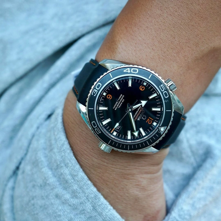 Omega Watch For Men - Seamaster Planet Ocean 600M, 45.5 mm, Steel on Rubber Strap - Ref. 232.32.46.21.01.005
