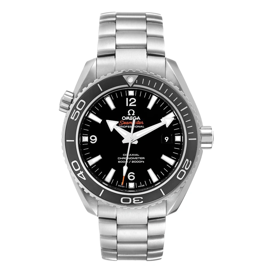 Omega Watch For Men - Seamaster Planet Ocean 600M, 45.5 mm, Steel on Steel, Black Dial - Ref. 232.30.46.21.01.001