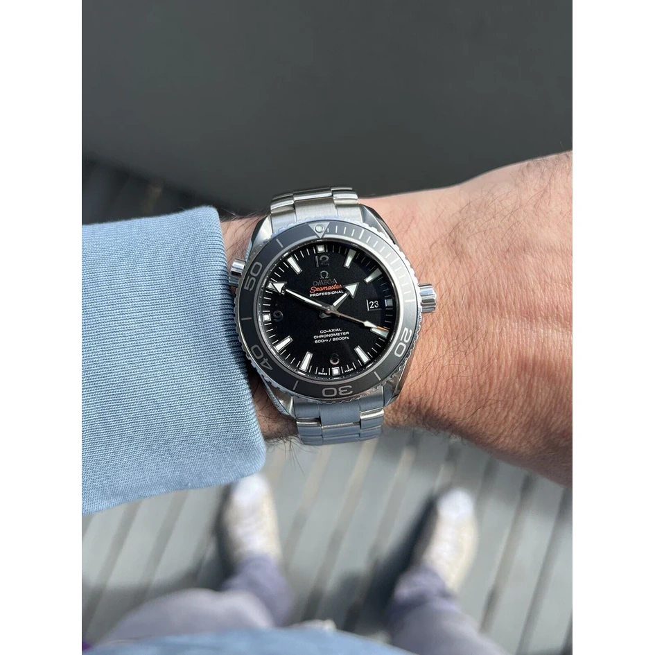 Omega Watch For Men - Seamaster Planet Ocean 600M, 45.5 mm, Steel on Steel, Black Dial - Ref. 232.30.46.21.01.001