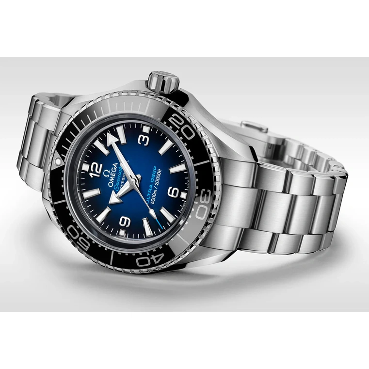 Omega Watch For Men - Seamaster Planet Ocean Ultra Deep 6000M, O-MEGASTEEL, Blue Dial - Ref. 215.30.46.21.03.001