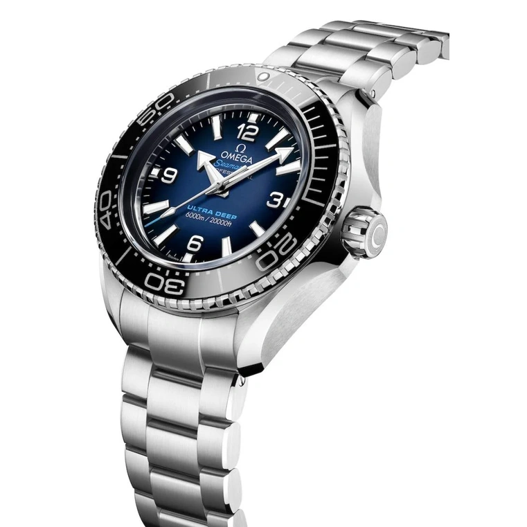 Omega Watch For Men - Seamaster Planet Ocean Ultra Deep 6000M, O-MEGASTEEL, Blue Dial - Ref. 215.30.46.21.03.001