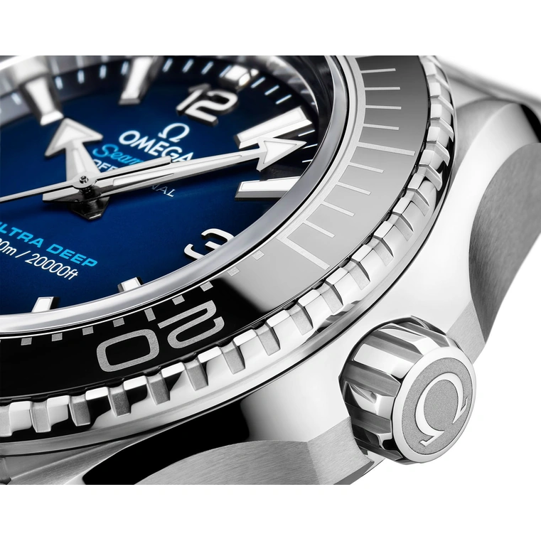 Omega Watch For Men - Seamaster Planet Ocean Ultra Deep 6000M, O-MEGASTEEL, Blue Dial - Ref. 215.30.46.21.03.001