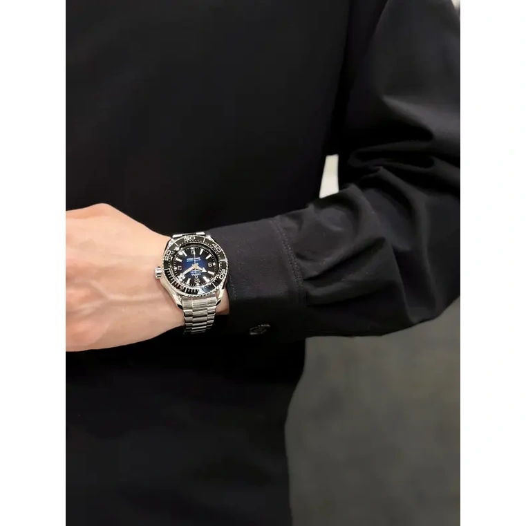 Omega Watch For Men - Seamaster Planet Ocean Ultra Deep 6000M, O-MEGASTEEL, Blue Dial - Ref. 215.30.46.21.03.001