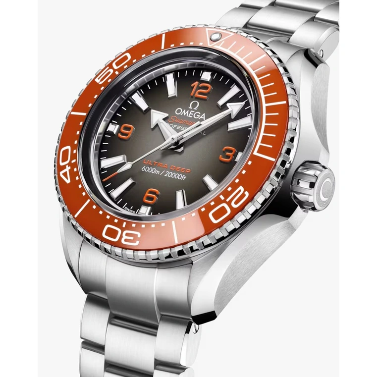 Omega Watch For Men - Seamaster Planet Ocean Ultra Deep 6000M, O-MEGASTEEL, Grey Dial - Ref. 215.30.46.21.06.001