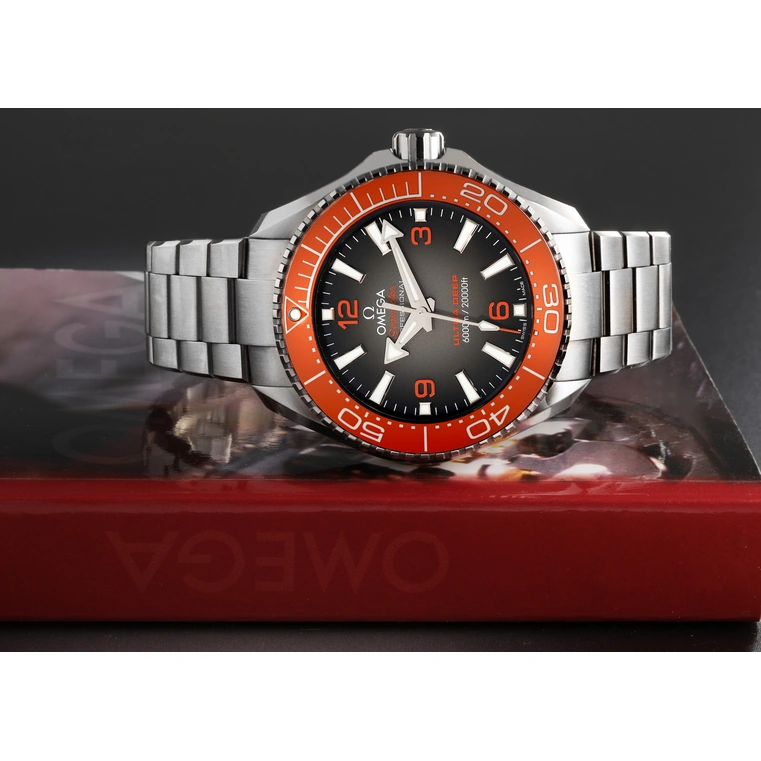 Omega Watch For Men - Seamaster Planet Ocean Ultra Deep 6000M, O-MEGASTEEL, Grey Dial - Ref. 215.30.46.21.06.001