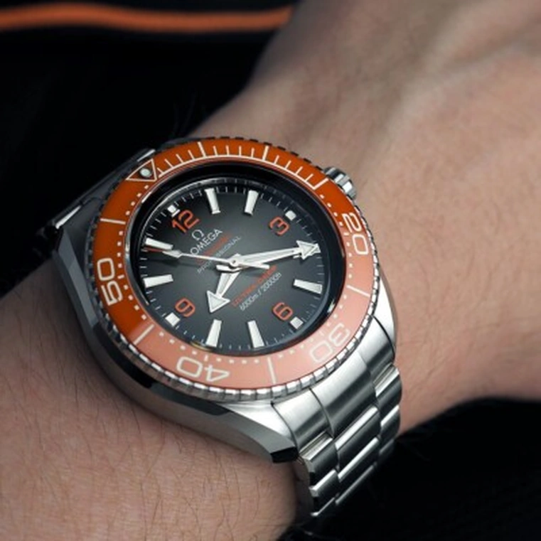 Omega Watch For Men - Seamaster Planet Ocean Ultra Deep 6000M, O-MEGASTEEL, Grey Dial - Ref. 215.30.46.21.06.001