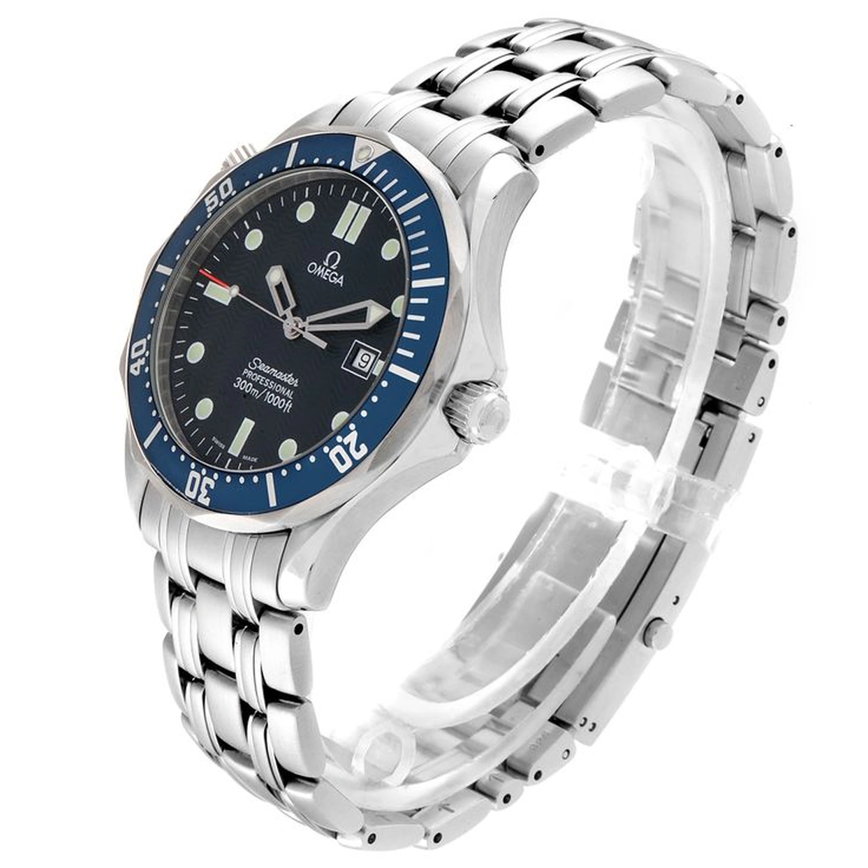 Omega Watch For Men - Seamaster Professional Diver 300M Quartz, Blue Dial (James Bond) - Ref. 2541.80.00