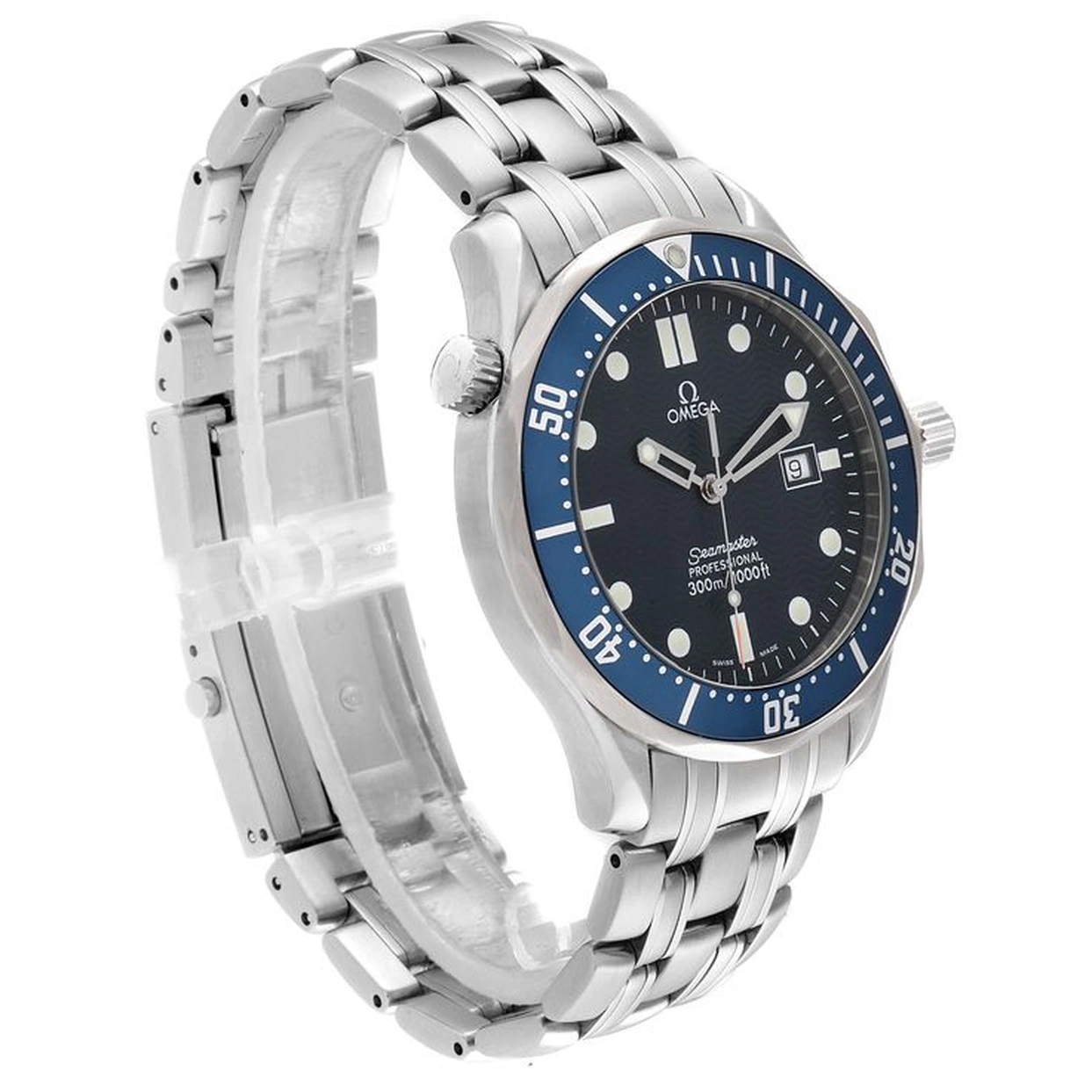 Omega Watch For Men - Seamaster Professional Diver 300M Quartz, Blue Dial (James Bond) - Ref. 2541.80.00