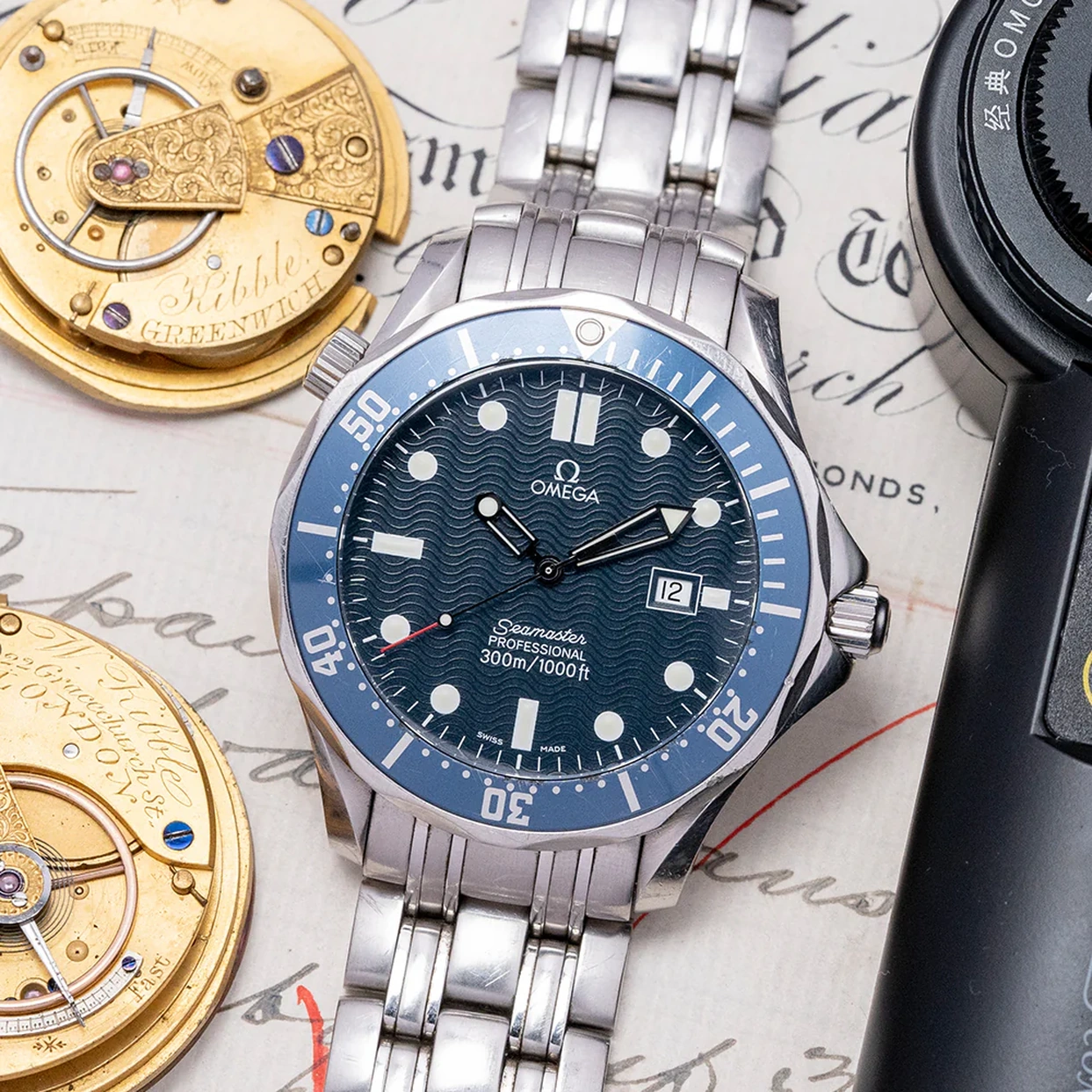 Omega Watch For Men - Seamaster Professional Diver 300M Quartz, Blue Dial (James Bond) - Ref. 2541.80.00
