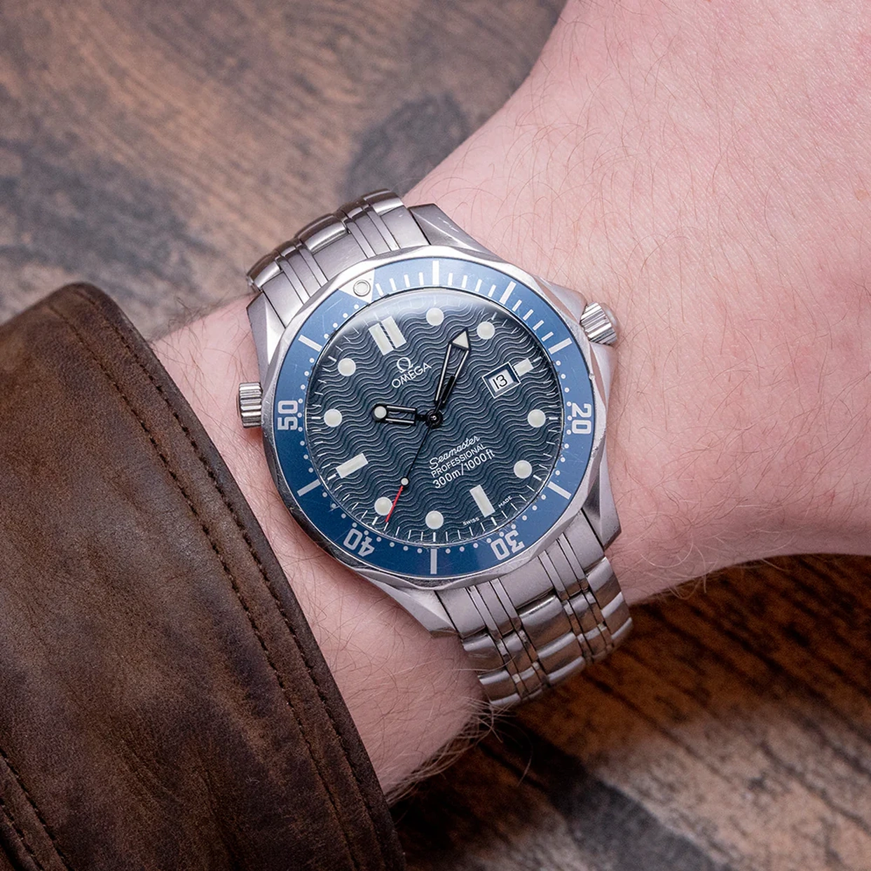 Omega Watch For Men - Seamaster Professional Diver 300M Quartz, Blue Dial (James Bond) - Ref. 2541.80.00
