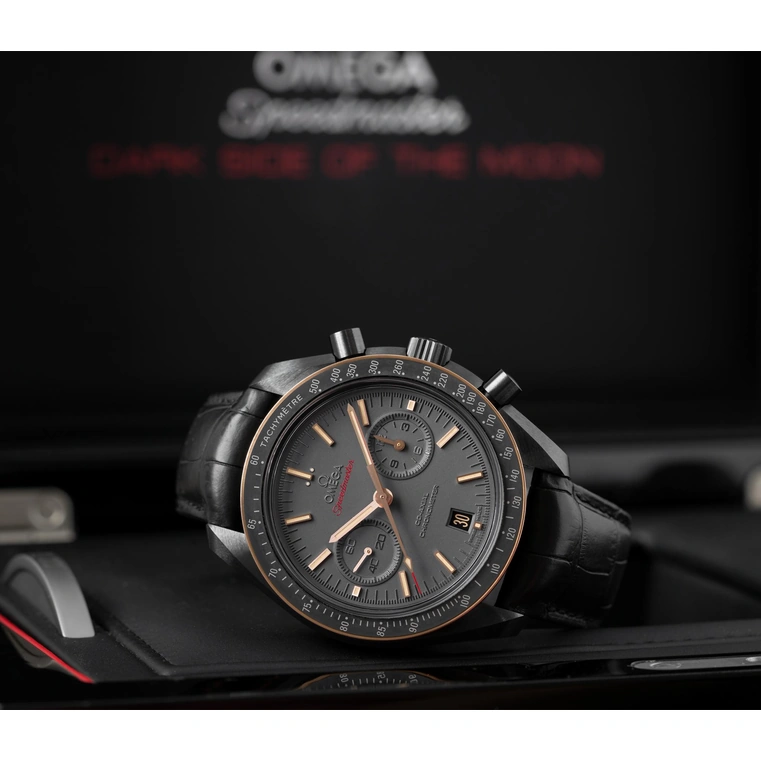 Omega Watch For Men - Speedmaster Dark Side of the Moon, 18K Sedna Gold, Grey Dial - Ref. 311.63.44.51.06.001