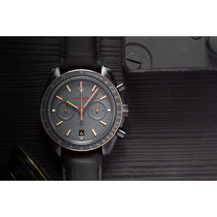 Omega Watch For Men - Speedmaster Dark Side of the Moon, 18K Sedna Gold, Grey Dial - Ref. 311.63.44.51.06.001