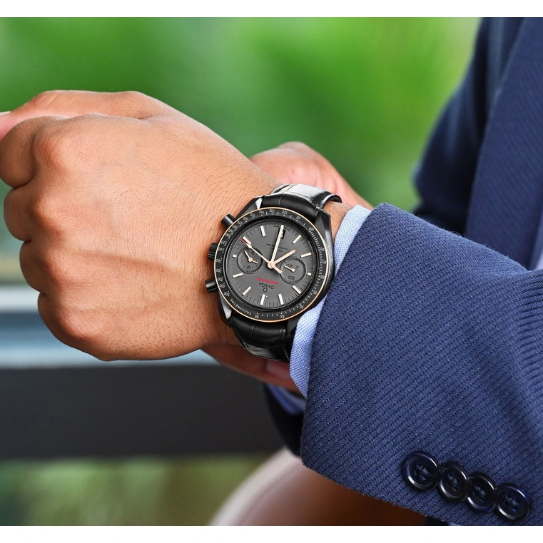 Omega Watch For Men - Speedmaster Dark Side of the Moon, 18K Sedna Gold, Grey Dial - Ref. 311.63.44.51.06.001