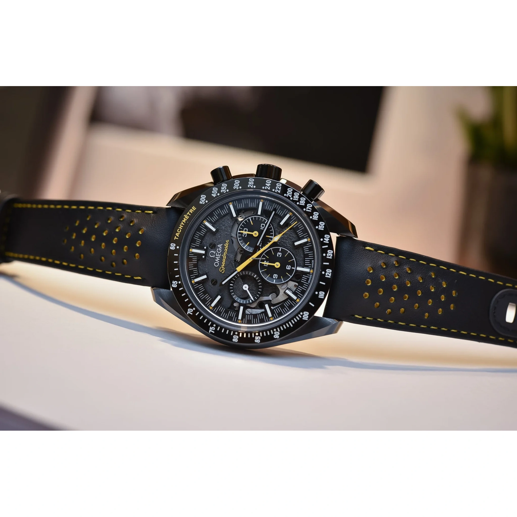 Omega Watch For Men - Speedmaster Dark Side of the Moon, Black Ceramic, Black Dial - Ref. 311.92.44.30.01.001
