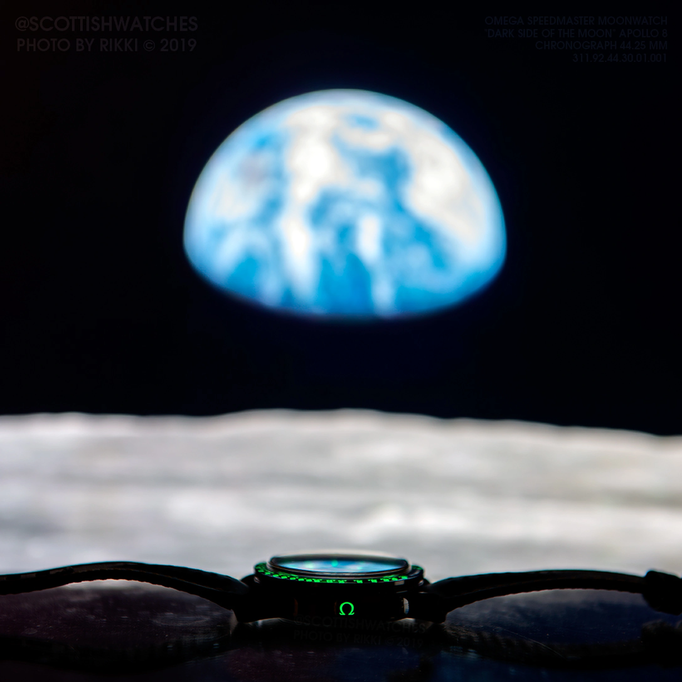 Omega Watch For Men - Speedmaster Dark Side of the Moon, Black Ceramic, Black Dial - Ref. 311.92.44.30.01.001