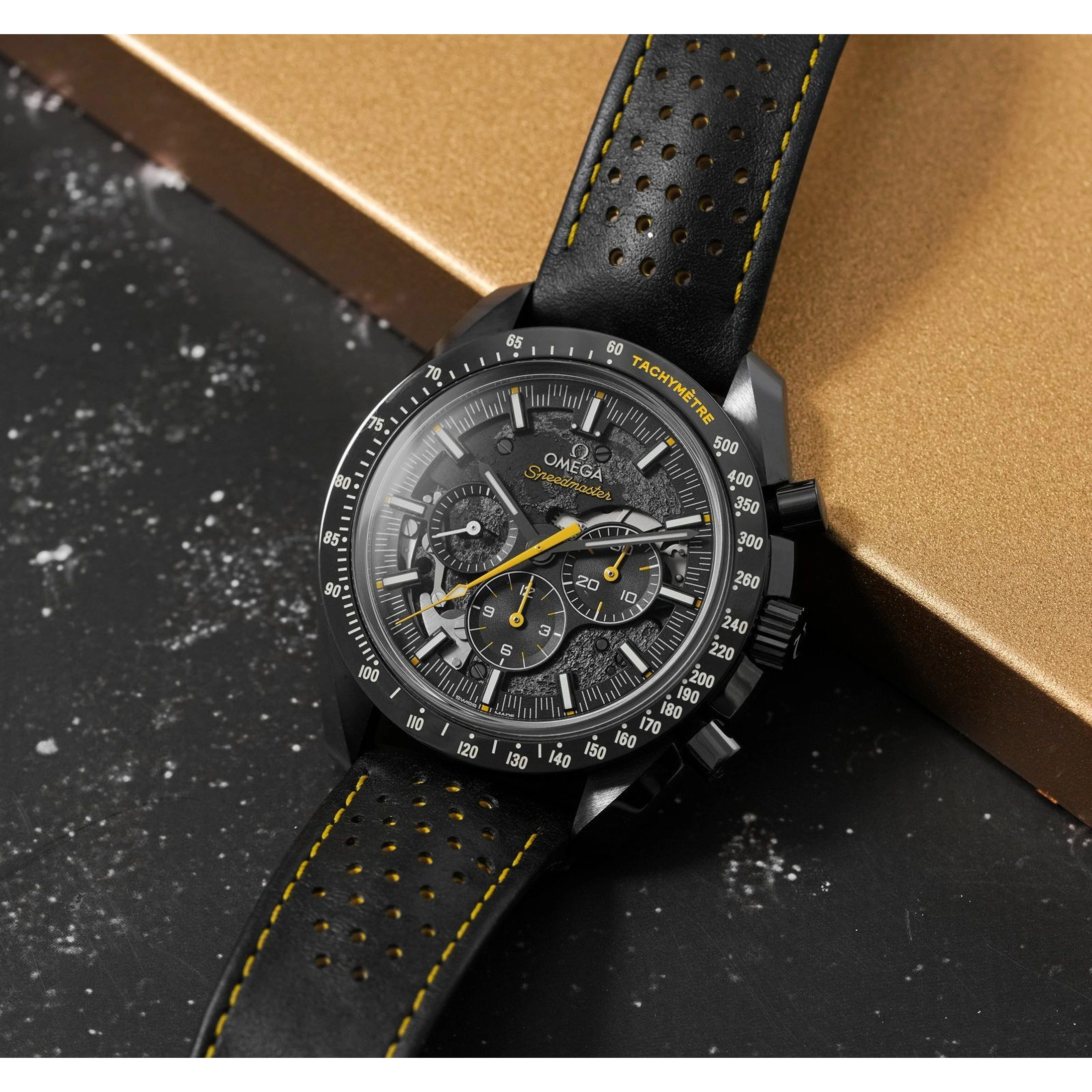 Omega Watch For Men - Speedmaster Dark Side of the Moon, Black Ceramic, Black Dial - Ref. 311.92.44.30.01.001