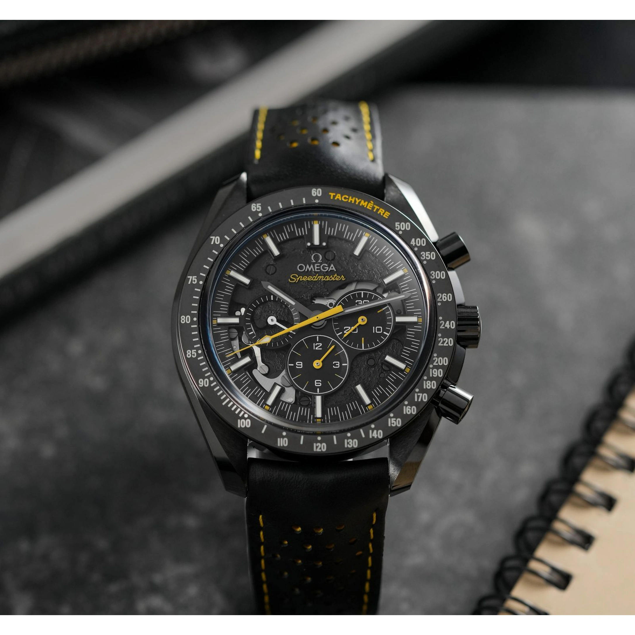 Omega Watch For Men - Speedmaster Dark Side of the Moon, Black Ceramic, Black Dial - Ref. 311.92.44.30.01.001