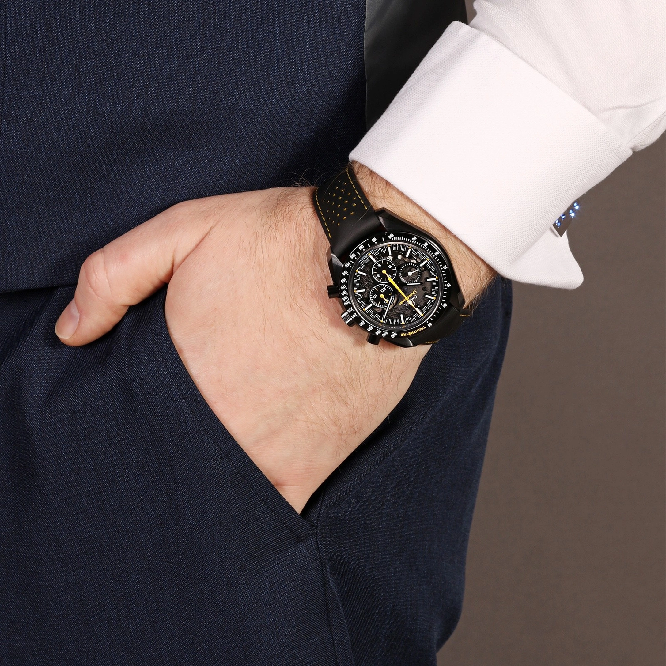 Omega Watch For Men - Speedmaster Dark Side of the Moon, Black Ceramic, Black Dial - Ref. 311.92.44.30.01.001