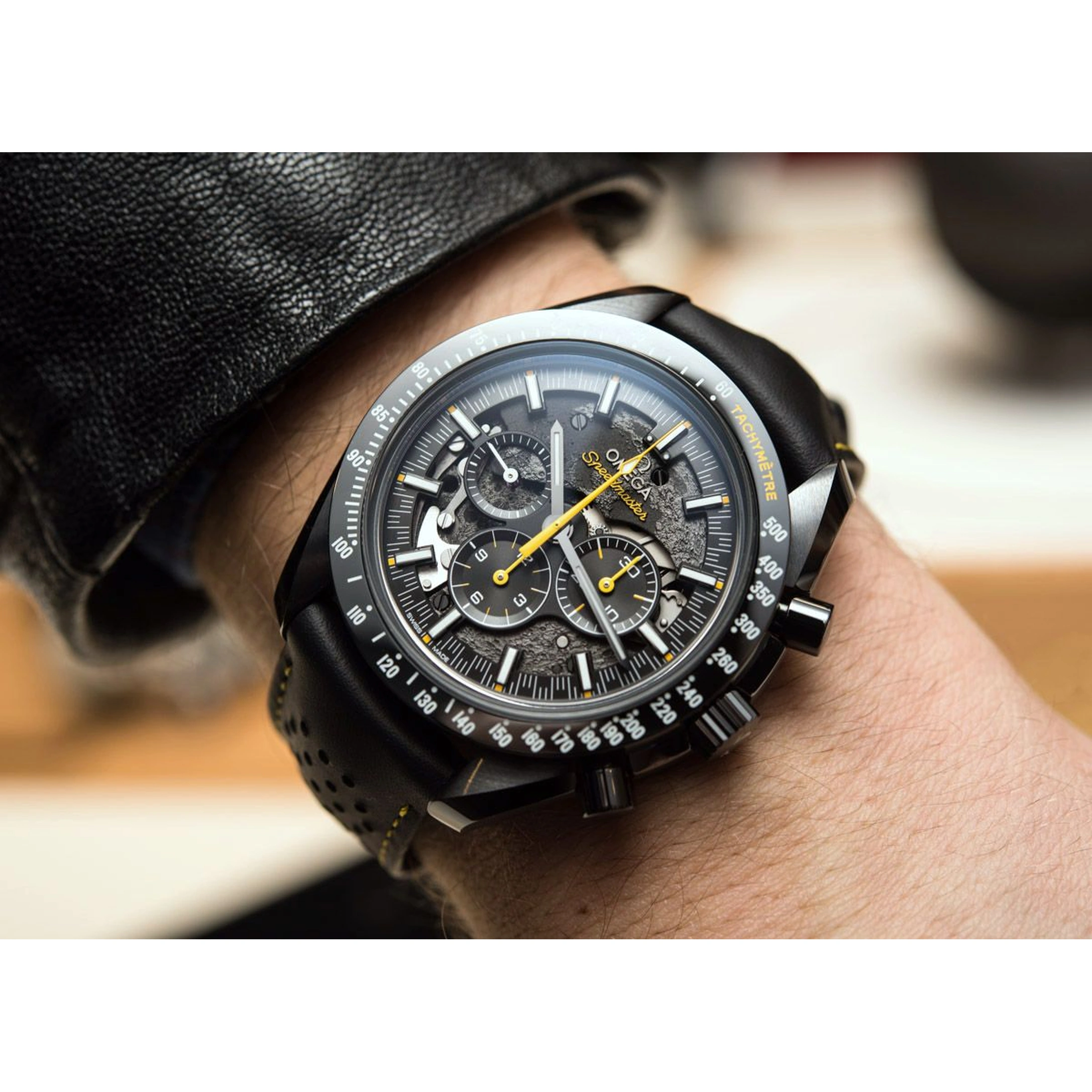 Omega Watch For Men - Speedmaster Dark Side of the Moon, Black Ceramic, Black Dial - Ref. 311.92.44.30.01.001
