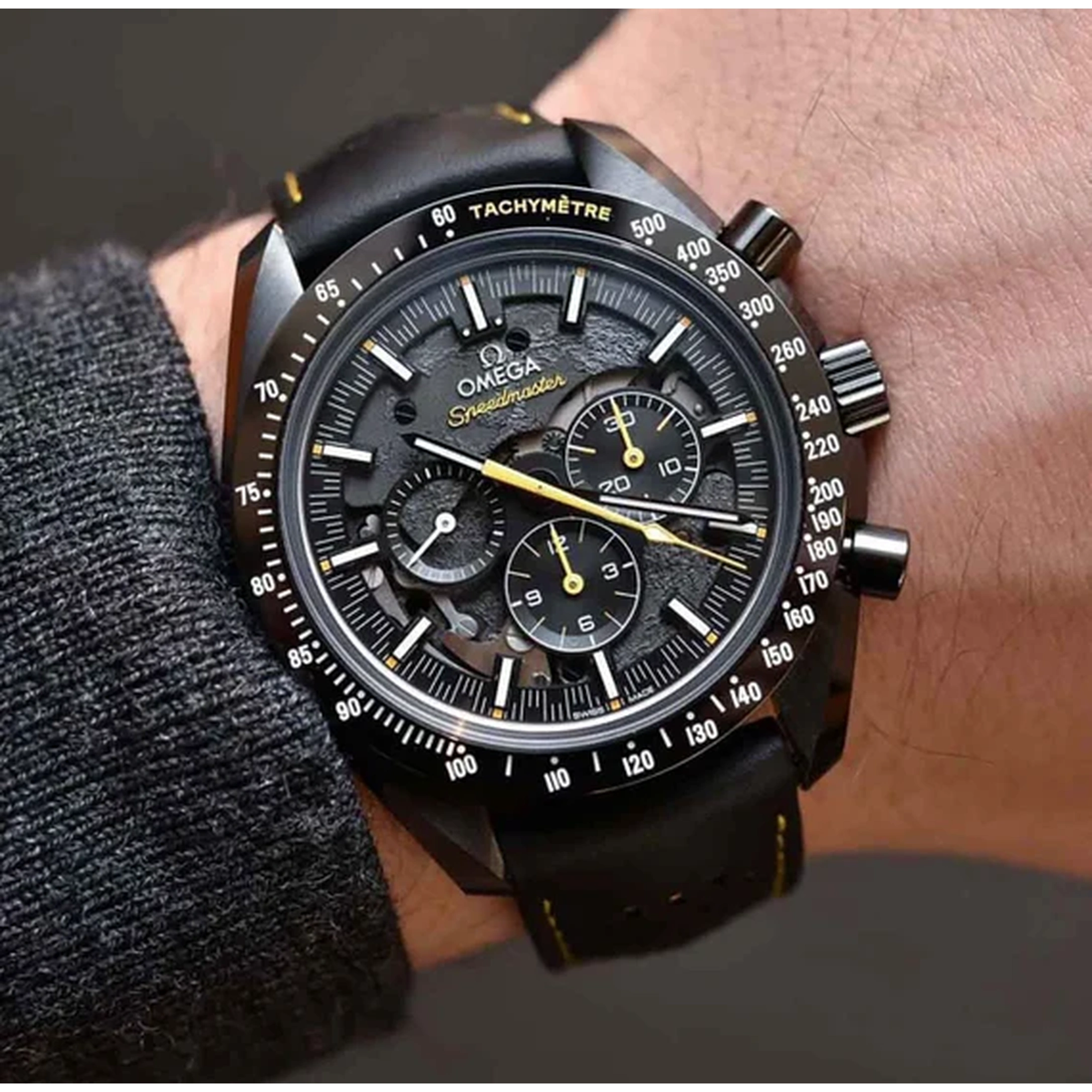 Omega Watch For Men - Speedmaster Dark Side of the Moon, Black Ceramic, Black Dial - Ref. 311.92.44.30.01.001