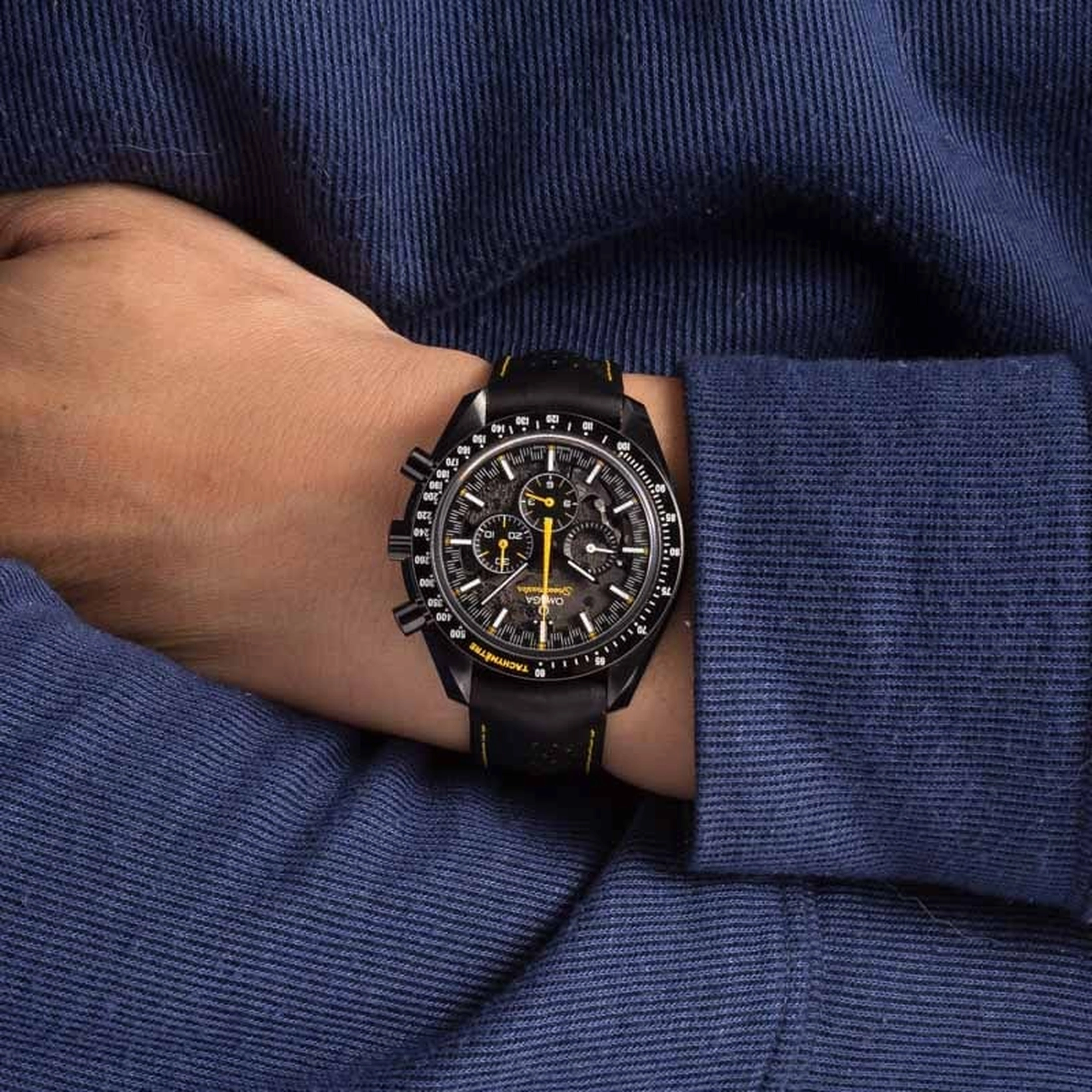 Omega Watch For Men - Speedmaster Dark Side of the Moon, Black Ceramic, Black Dial - Ref. 311.92.44.30.01.001