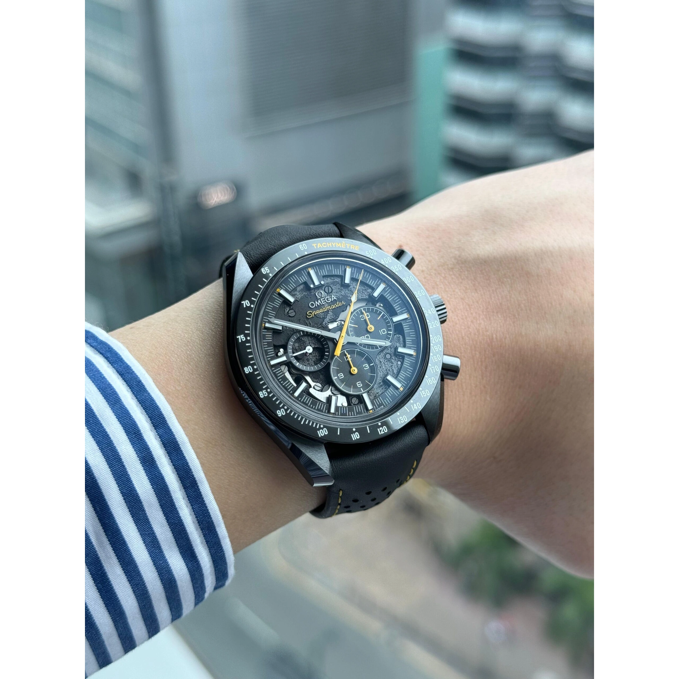 Omega Watch For Men - Speedmaster Dark Side of the Moon, Black Ceramic, Black Dial - Ref. 311.92.44.30.01.001