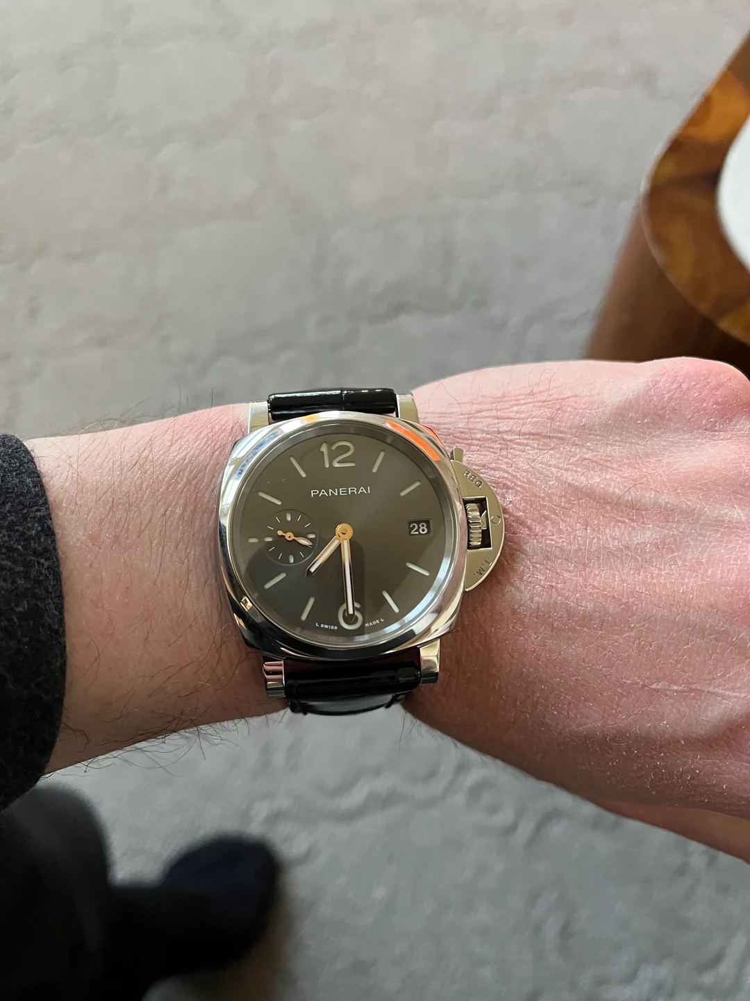 Panerai Watch For Men - Luminor Due, 38 mm, Anthracite Dial