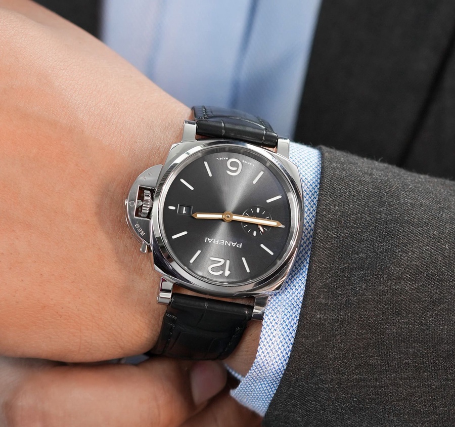 Panerai Watch For Men - Luminor Due, 38 mm, Anthracite Dial