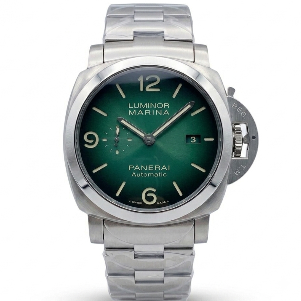 Panerai Watch For Men - Luminor Marina 40 mm, Steel, Green Dial