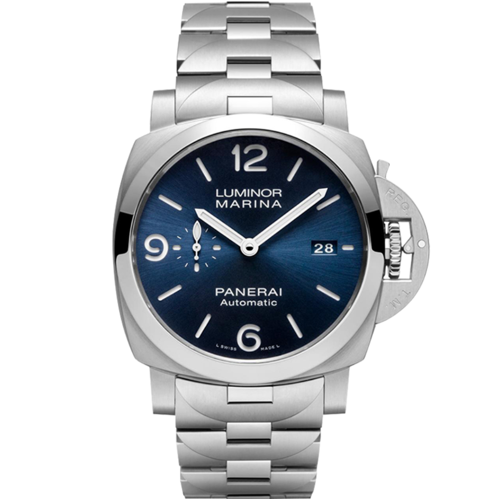 Panerai Watch For Men - Luminor Marina Specchio Blu, 44 mm, Steel Bracelet