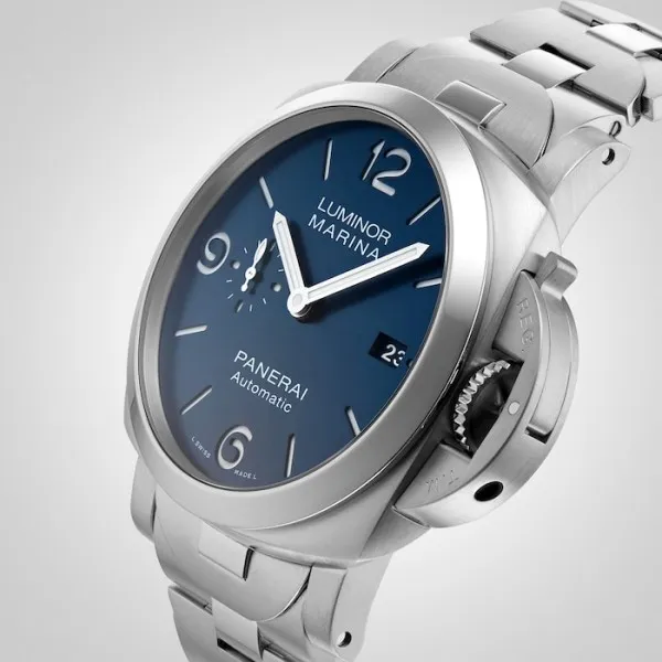 Panerai Watch For Men - Luminor Marina Specchio Blu, 44 mm, Steel Bracelet
