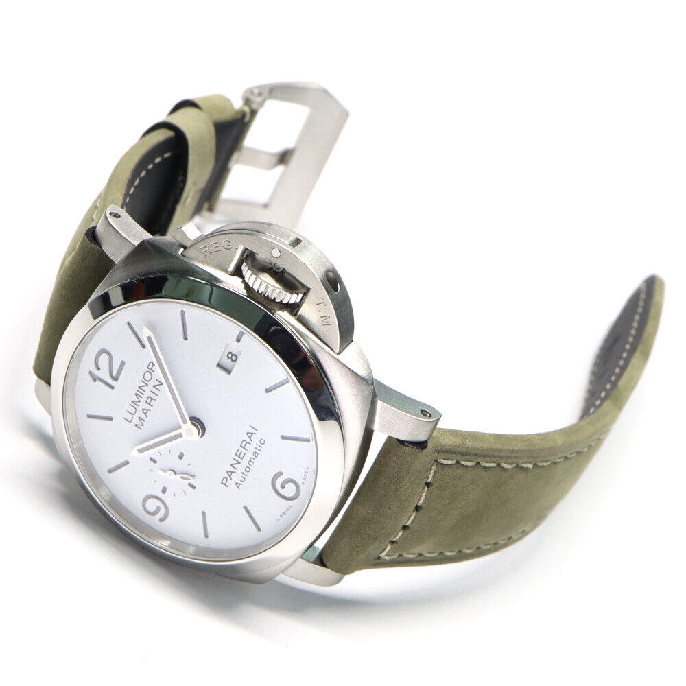 Panerai Watch For Men - Luminor Marina, 44 mm, Steel, White Dial
