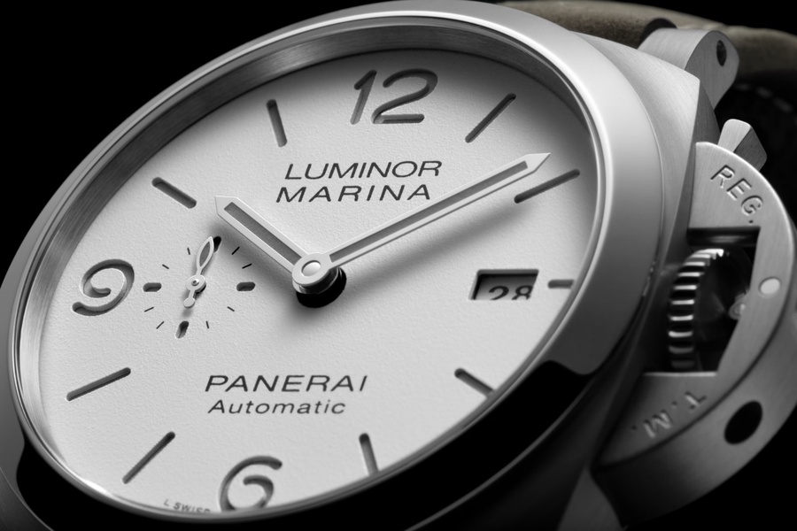 Panerai Watch For Men - Luminor Marina, 44 mm, Steel, White Dial