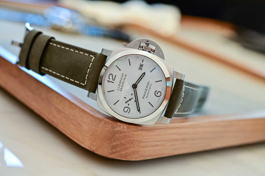 Panerai Watch For Men - Luminor Marina, 44 mm, Steel, White Dial