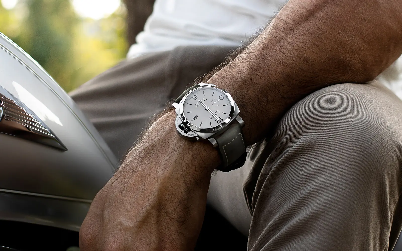 Panerai Watch For Men - Luminor Marina, 44 mm, Steel, White Dial
