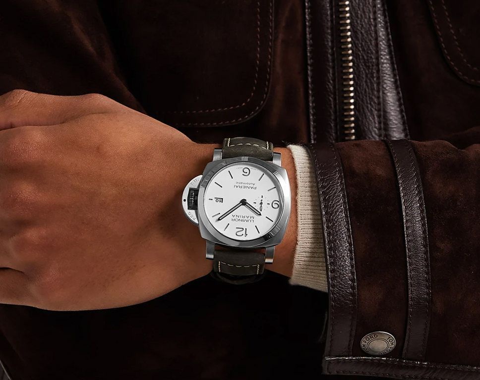 Panerai Watch For Men - Luminor Marina, 44 mm, Steel, White Dial