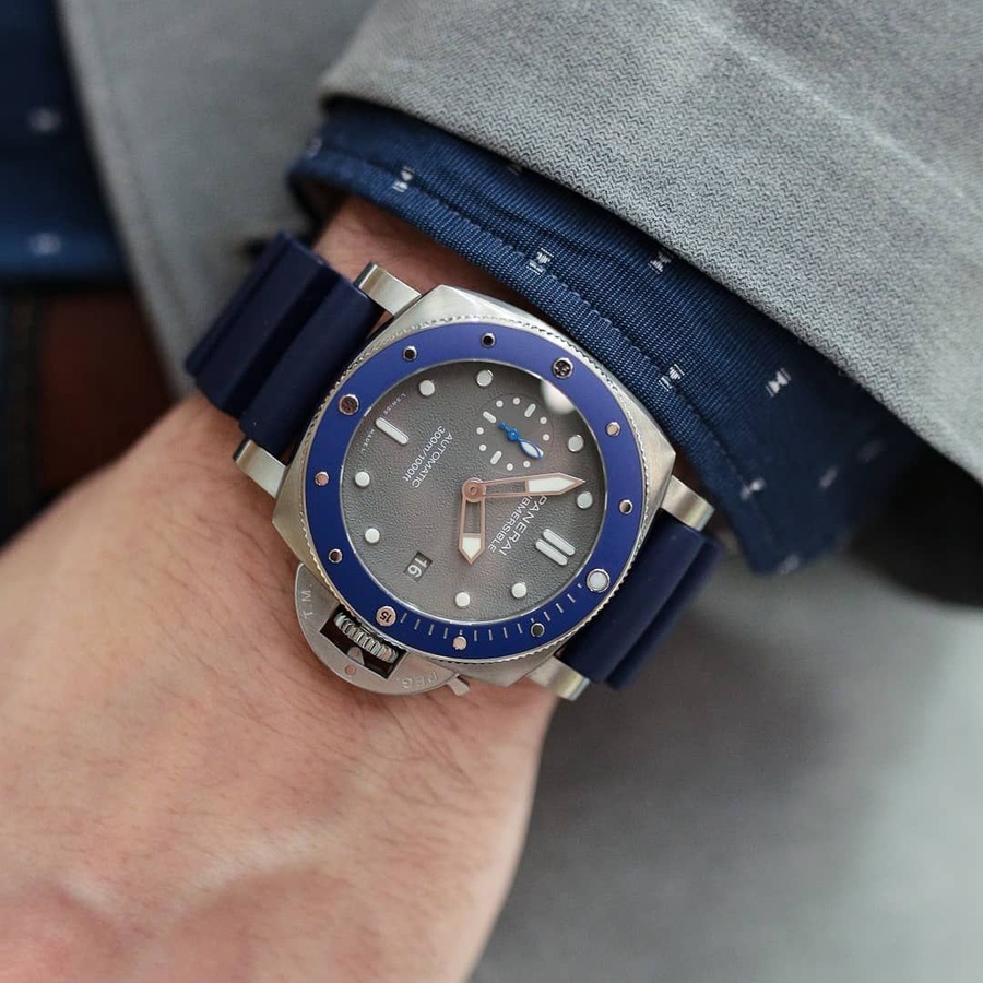 Panerai Watch For Men - Luminor Submersible 42 Automatic Blue Ceramic