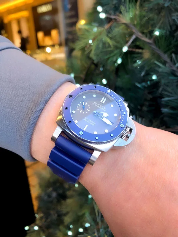 Panerai Watch For Men - Luminor Submersible 42 Automatic Blue Ceramic